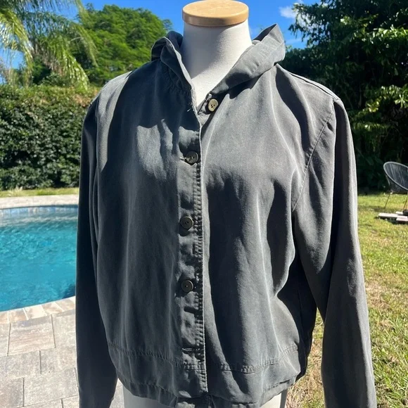 Madison Studio army green/ charcoal Hooded Jacket - Picture 5 of 12